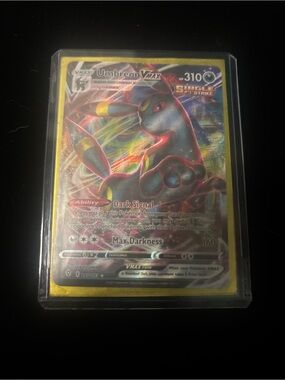 Pokemon Umbreon VMAX Holographic Yellow Border Trading Card